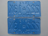 1972 YOM Clear Ontario License Plates