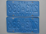 1972 YOM Clear Ontario License Plates