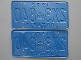 1972 YOM Clear Ontario License Plates