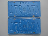 1972 YOM Clear Ontario License Plates