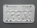 1972 YOM Clear Ontario Motorcycle License Plate