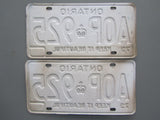 1973 YOM Clear Ontario License Plates