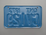 1973 YOM Clear Ontario Motorcycle License Plate