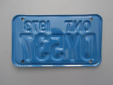 1973 YOM Clear Ontario Motorcycle License Plate