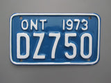 1973 YOM Clear Ontario Motorcycle License Plate