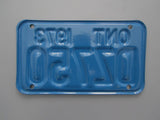 1973 YOM Clear Ontario Motorcycle License Plate