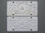 1973 YOM Clear Ontario License Plates