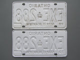 1973 YOM Clear Ontario License Plates