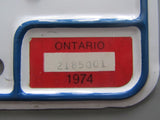 1974 Ontario License Plates