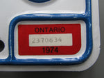 1974 Ontario License Plates