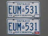 1974 Ontario License Plates