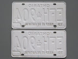 1975 Ontario License Plates