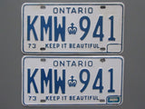 1976 Ontario License Plates