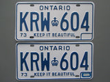 1976 Ontario License Plates