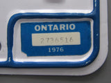 1976 Ontario License Plates