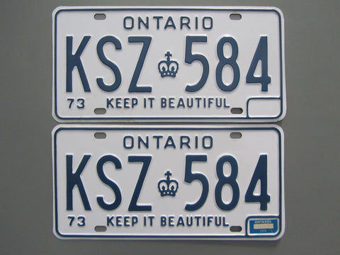 1976 Ontario License Plates