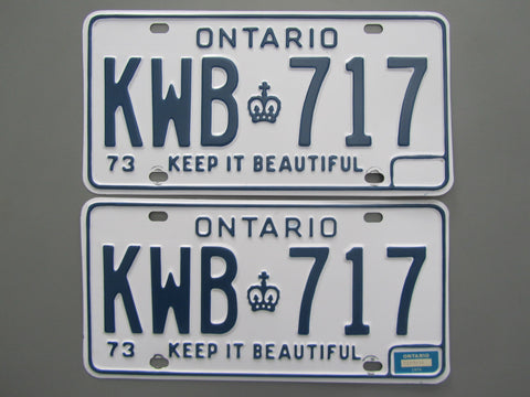 1976 Ontario License Plates