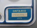 1976 Ontario License Plates