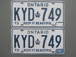 1976 Ontario License Plates