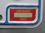 1977 Ontario License Plates