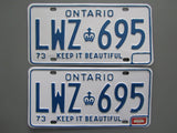 1977 Ontario License Plates