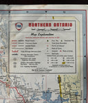 1958 Ontario Road Map - Fina