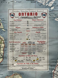 1958 Ontario Road Map - Fina