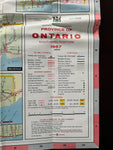 1967 Ontario Official Government Road Map