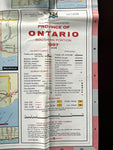 1967 Ontario Official Government Road Map