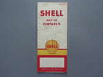 1958 Ontario Road Map - Shell