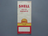 1958 Ontario Road Map - Shell