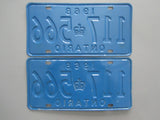 1968 YOM Clear Ontario License Plates