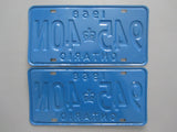 1968 YOM Clear Ontario License Plates