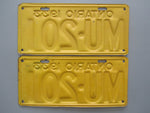 1933 YOM Clear Ontario License Plates