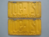 1924 YOM Clear Ontario License Plates