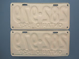 1927 YOM Clear Ontario License Plates