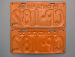 1935 YOM Clear Ontario License Plates