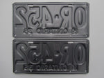 1936 YOM Clear Ontario License Plates