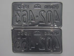 1963 YOM Clear Ontario License Plates