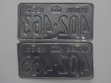 1963 YOM Clear Ontario License Plates