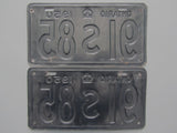 1950 YOM Clear Ontario License Plates