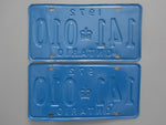 1972 YOM Clear Ontario License Plates