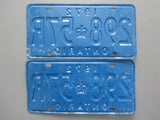 1972 YOM Clear Ontario License Plates