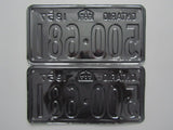 1957 YOM Clear Ontario License Plates