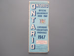 1947 Ontario Official Government Road Map