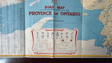 1947 Ontario Official Government Road Map