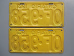 1931 YOM Clear Ontario License Plates