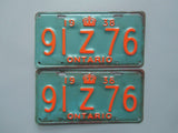 1938 YOM Clear Ontario License Plates