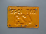 1942 YOM Clear Ontario Motorcycle License Plate
