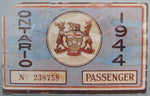 1944 YOM Clear Ontario License Plates